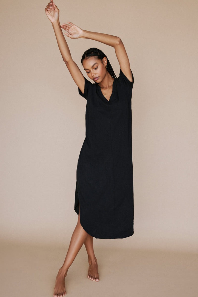Z Supply - Short Sleeve Reverie Dress in Black