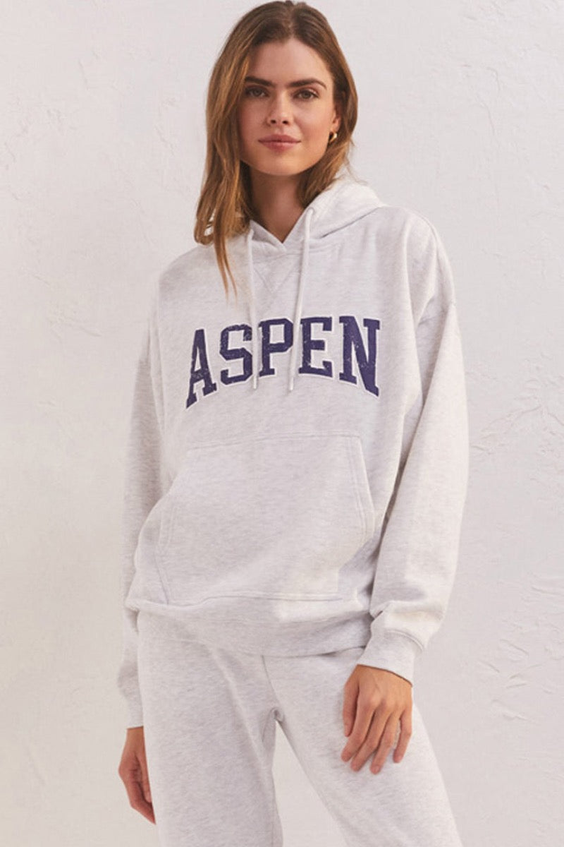 Z Supply -  Oversized Aspen Hoodie in Light Grey