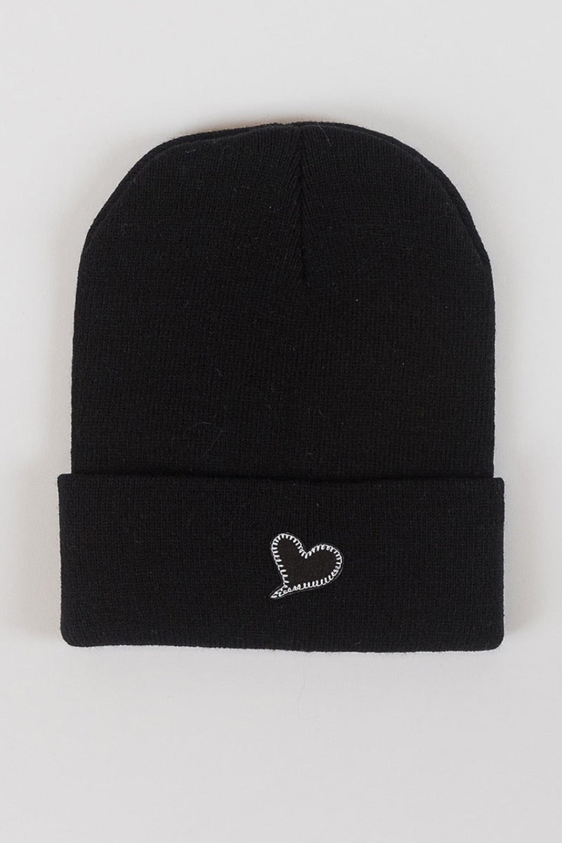 Lyla & Luxe - Heart Hat in Black