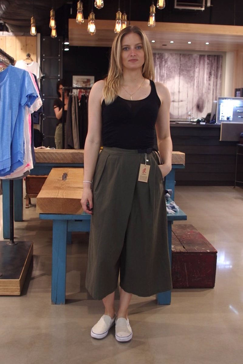 Uniqlo linen cotton on sale wide cropped pants