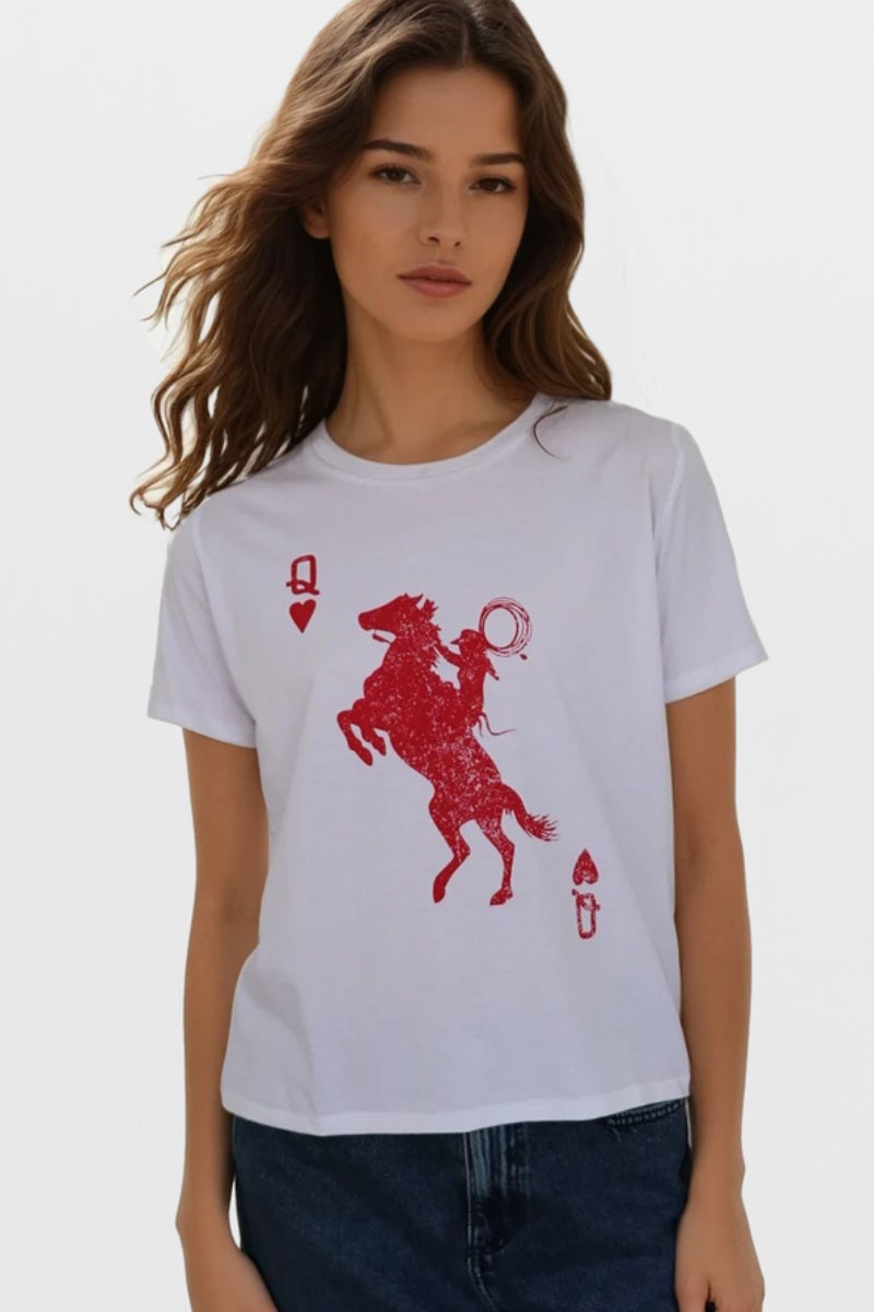 CHRLDR -  Rodeo Queen Perfect Tee in White