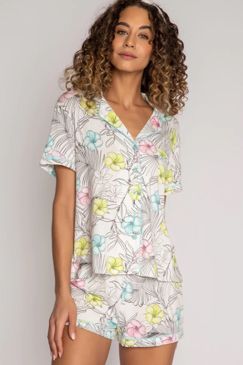 PJ Salvage - Floral Playful Prints in White