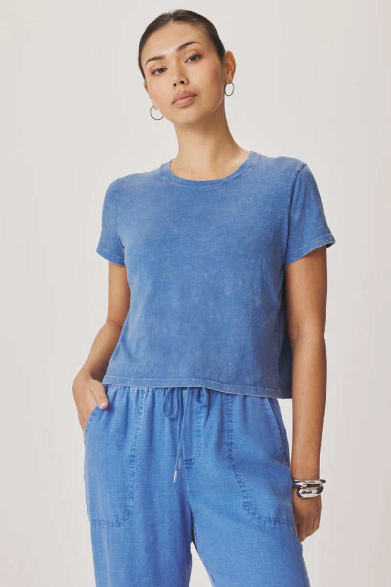 Splendid - Louisa Short Sleeve Tee in Perfect Blue
