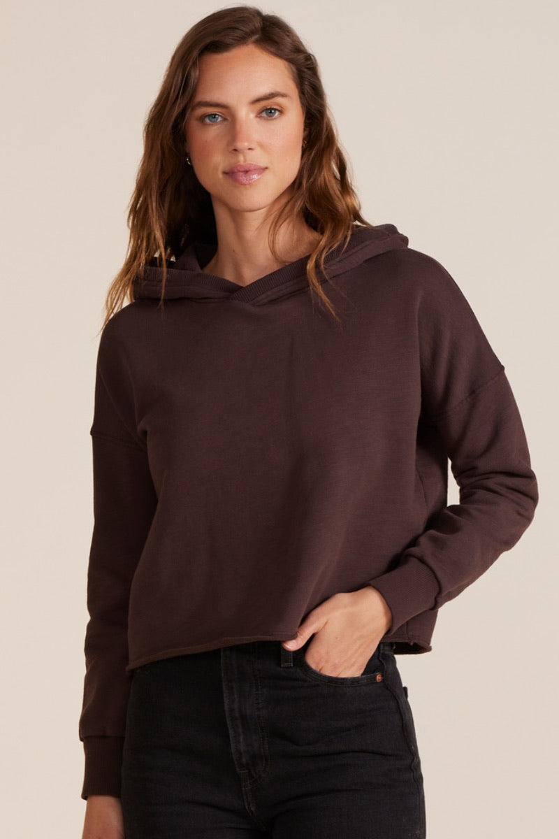 Bobi - Crop Hoodie in Umber