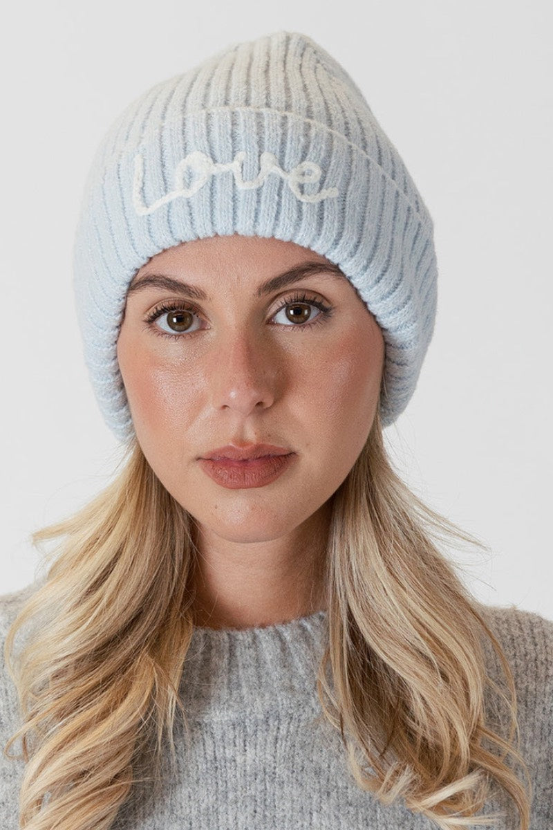 Lyla & Luxe - Love Beanie in Light Blue