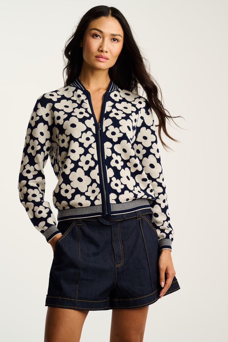 Lisa Todd - Daisy Dreamer Sweater in Navy Combo