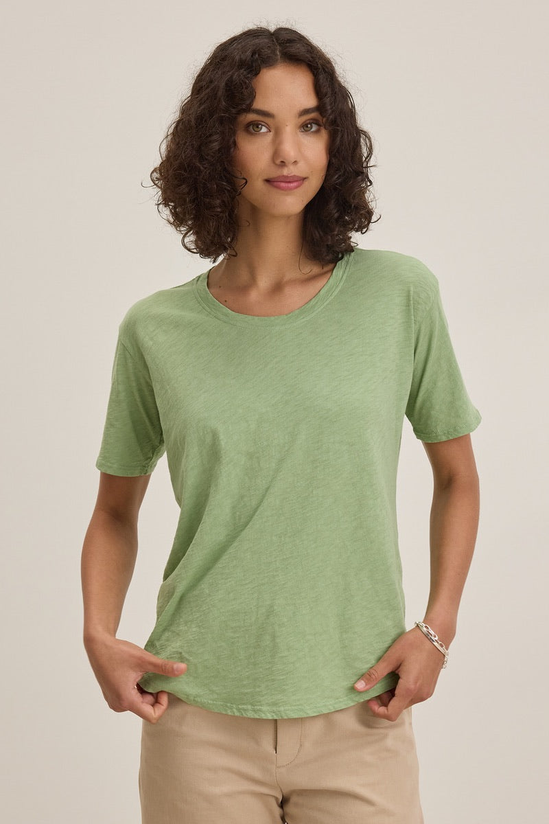 Velvet Originals - Tera Cotton Slub Tee in Sage