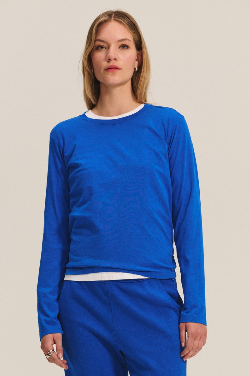 Velvet - Vicky Long Sleeve Jersey Top in Island