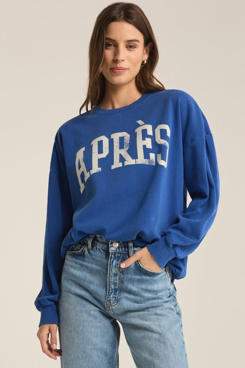 Z Supply - Apres Sunday Sweatshirt in Pacific Blue