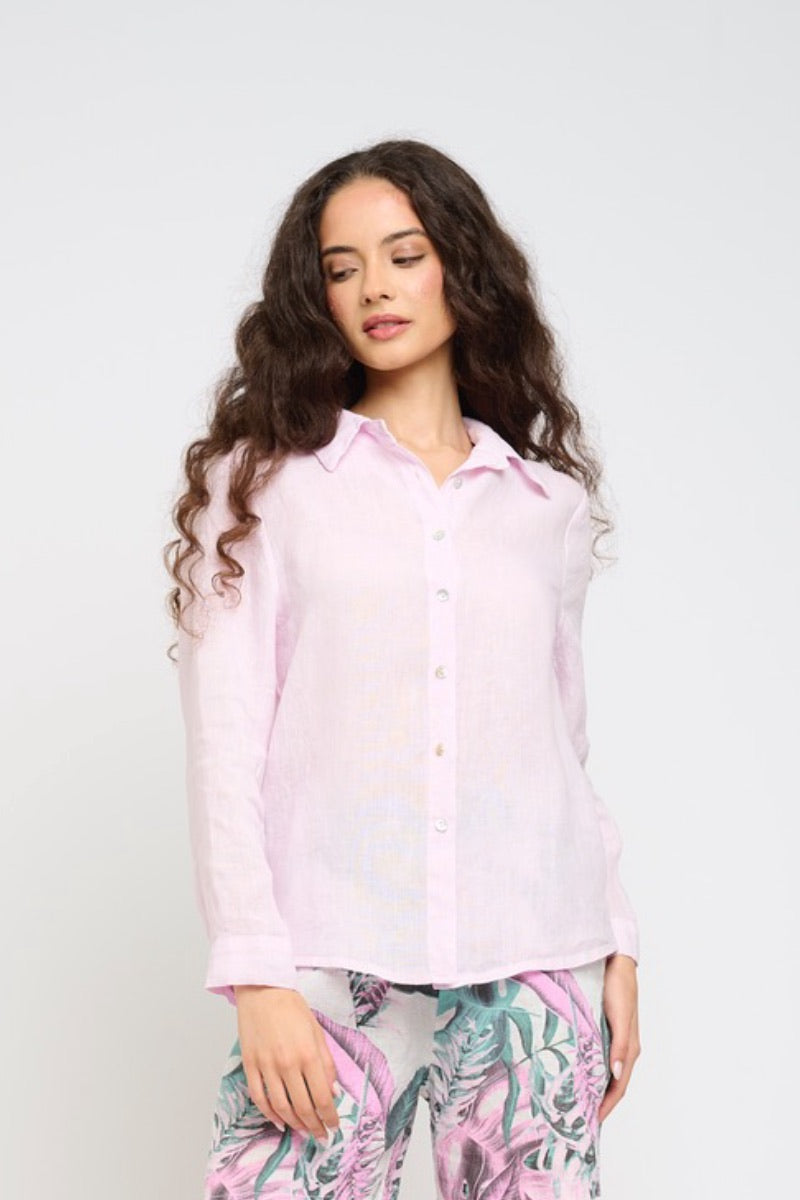 Pistache - Linen Blouse in Lilac