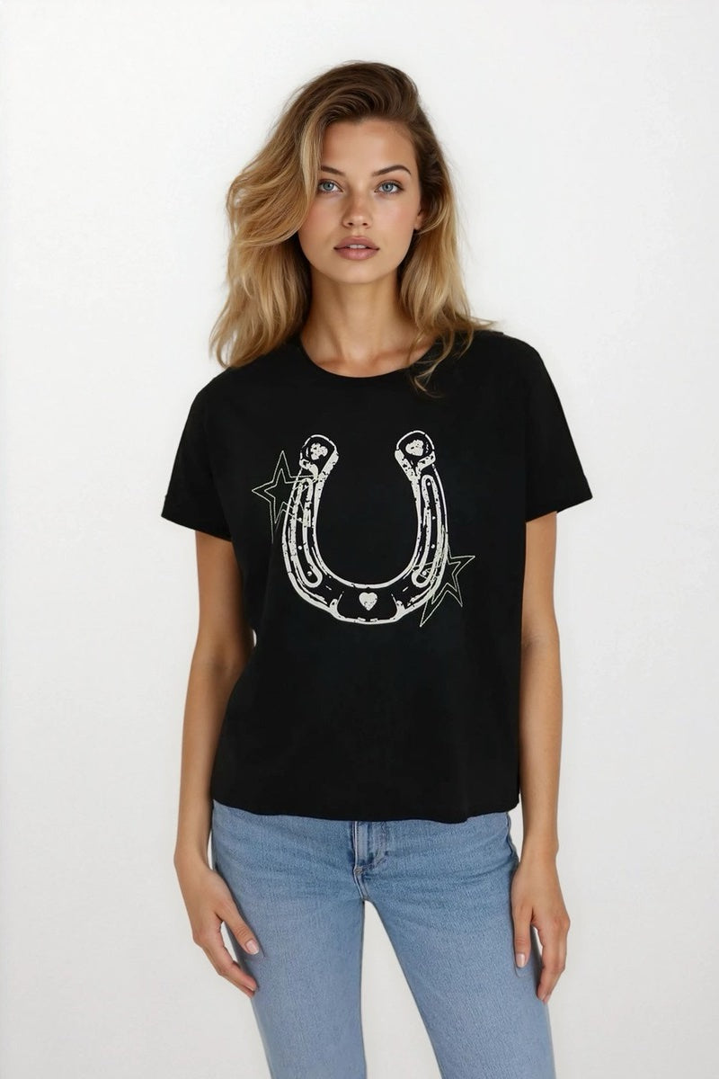 CHRLDR - T-shirt « Lucky Perfect » noir vintage