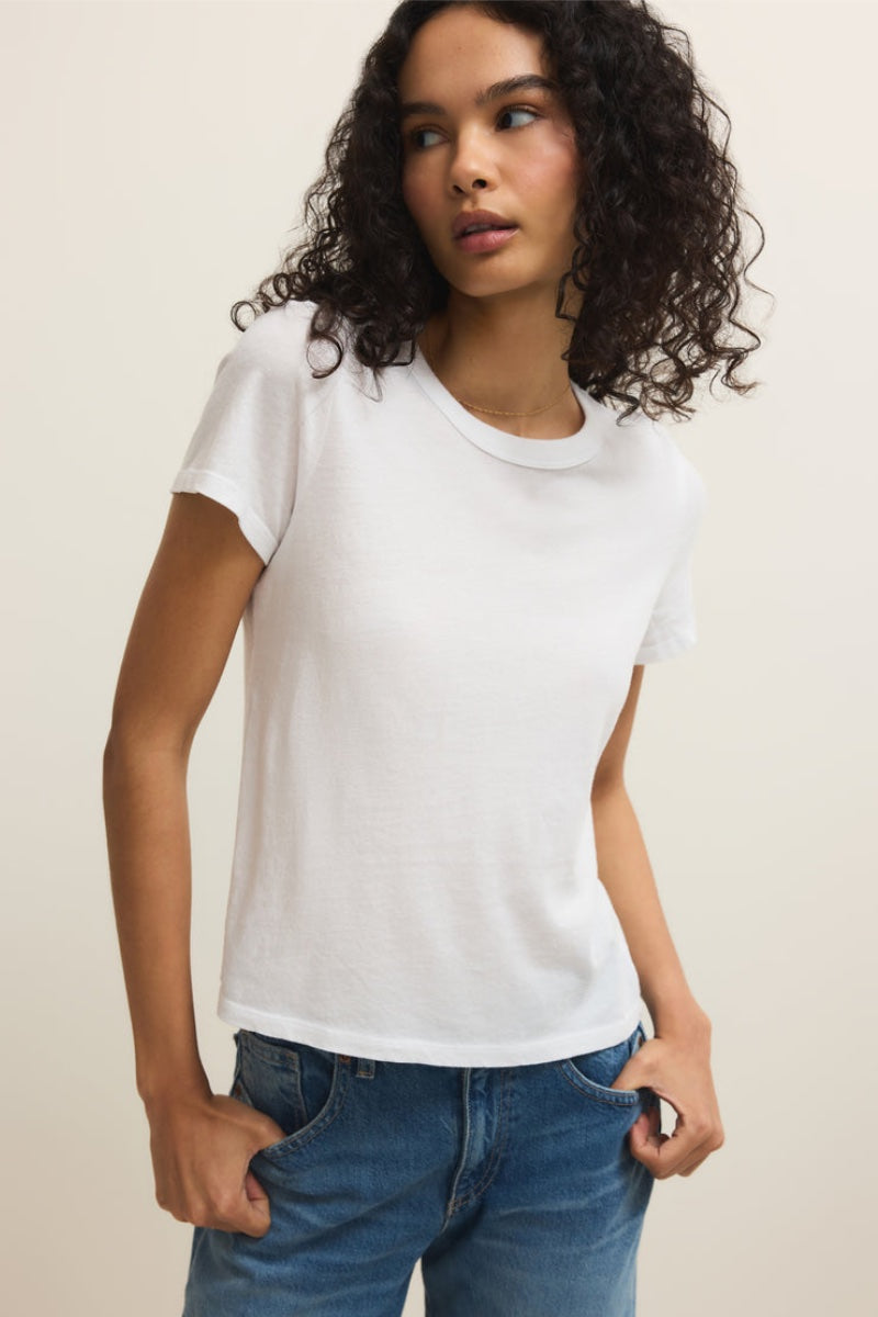 Z Supply - Junie Slub Tee Shirt in White