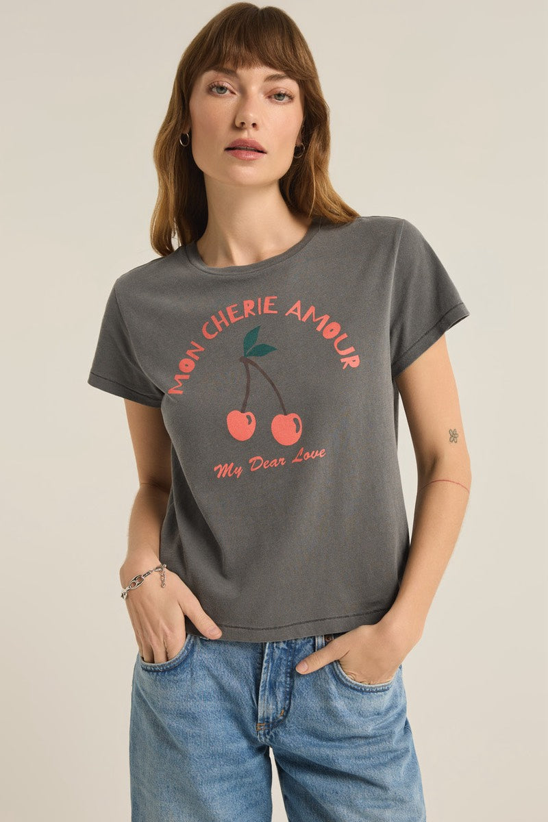 Z Supply - Cherry Tourist Tee in Charcoal Moon