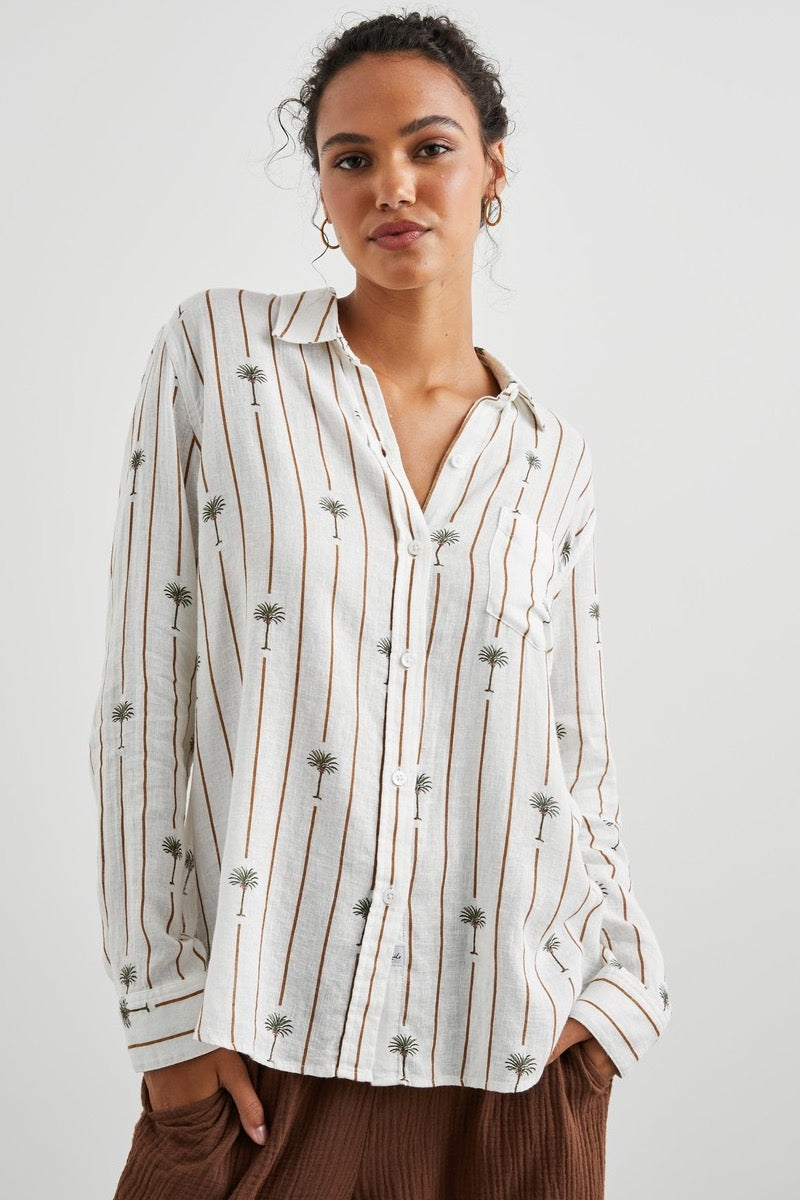 Rails - Charli Shirt in Stripe Palms