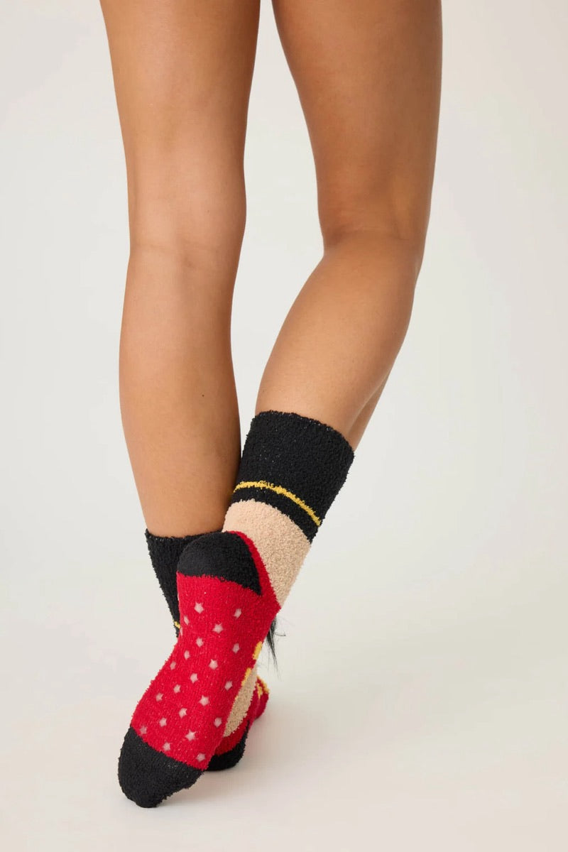 PJ Salvage - Nut Cracker Fun Socks in Black