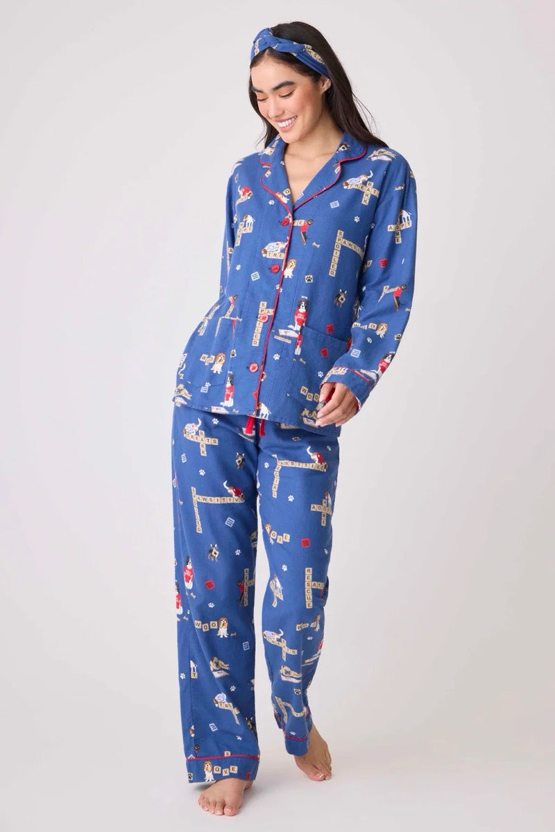 PJ Salvage - Ensemble pyjama Love Leo Rescue en denim foncé