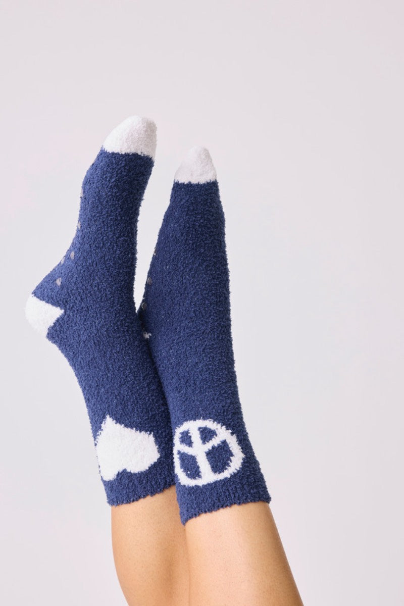 PJ Salvage - Chaussettes Cozy Peace Fun en bleu marine