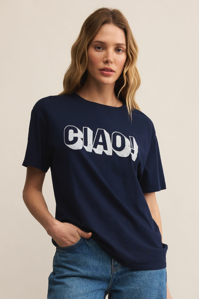 Z Supply - Ciao Boyfriend Tee in Blue Sapphire