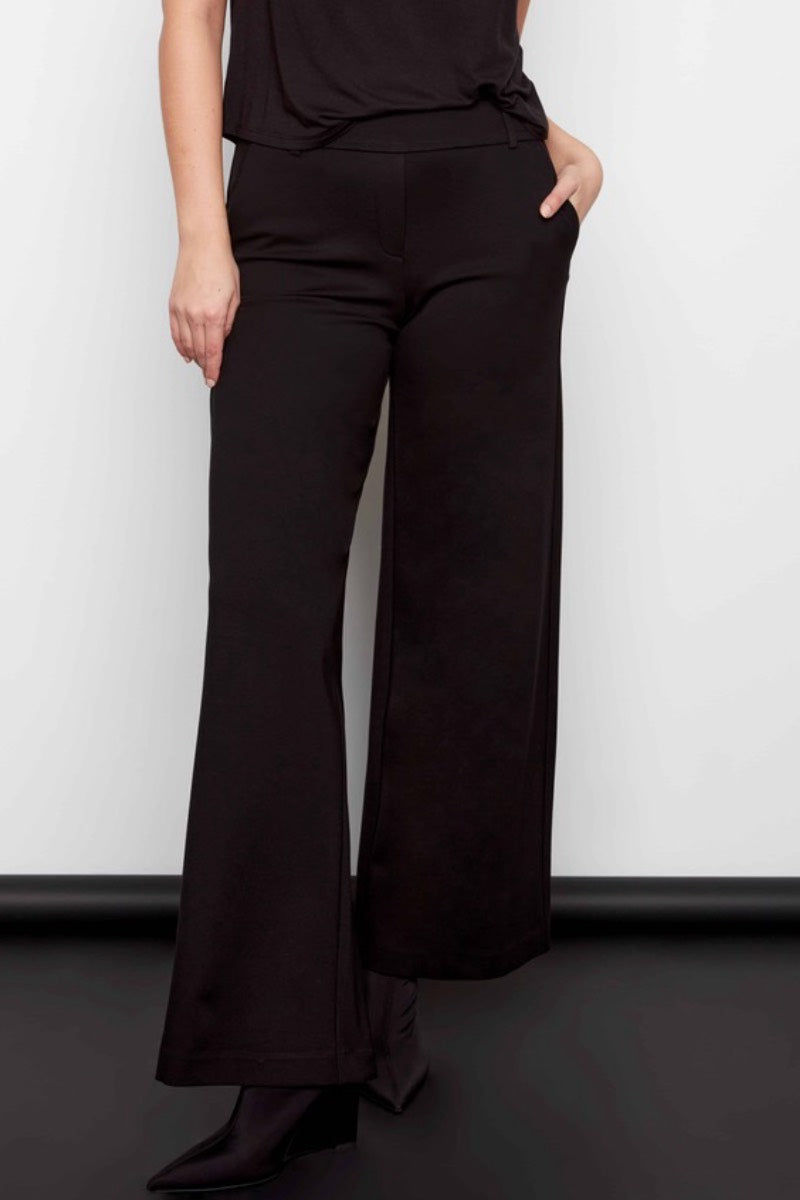 J'aime Tyler Madison - Pantalon large Audrey en noir