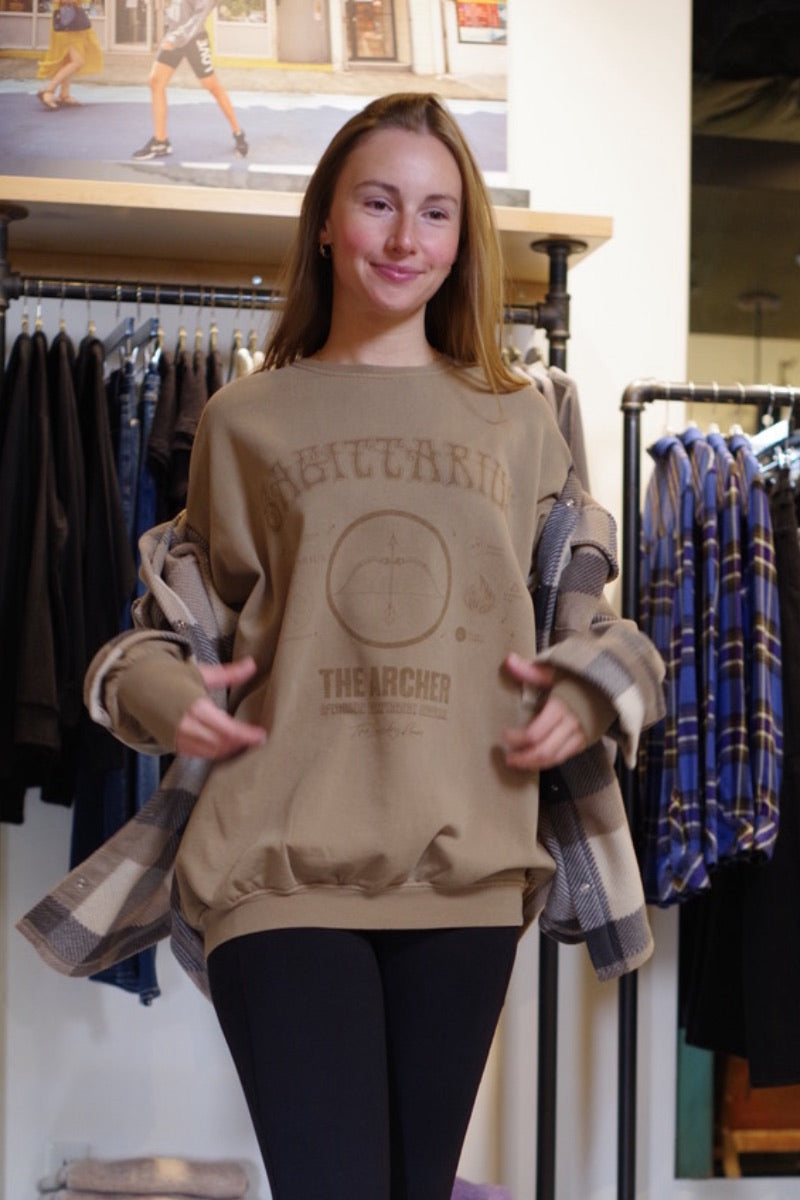 The Laundry Room Zodiac Sweatshirts in Brown