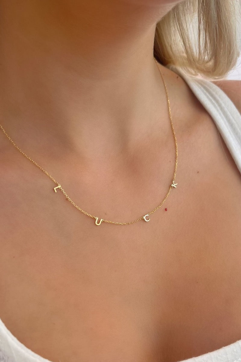 House of Moda - Dainty Luck Necklace in 18K Gold Vermeil