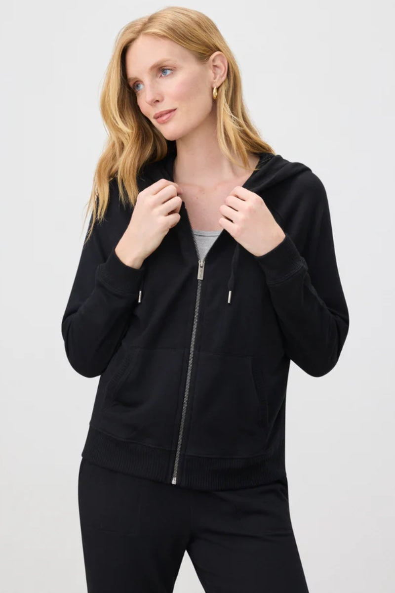 Splendid - Supersoft Zip Up Hoodie in Black