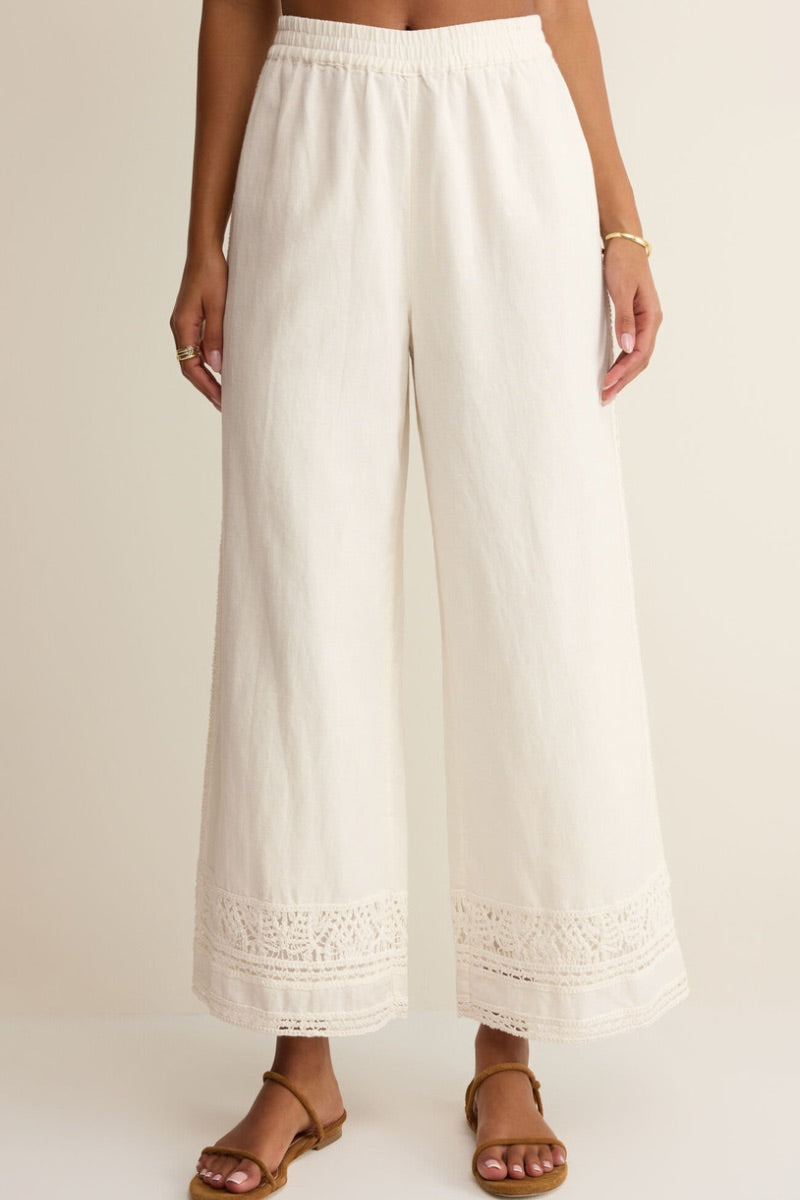 Z Supply - Pantalon brodé Scout blanc