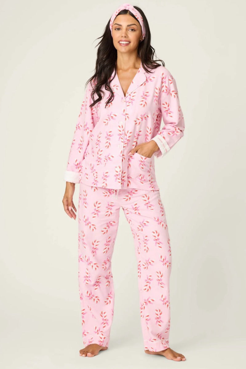 PJ Salvage -  Flannel Set in Baby Pink