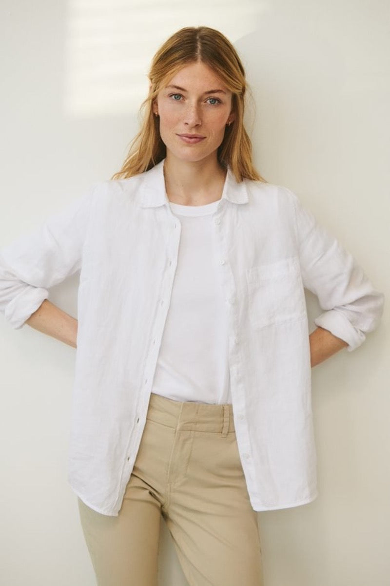 Part Two - Kivas Linen Shirt in Bright White