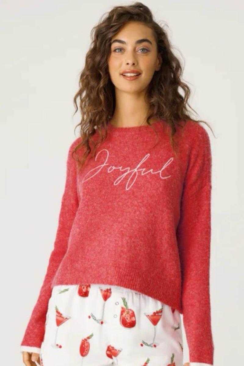 PJ Salvage -  Joyful Snuggle Sweater in Red