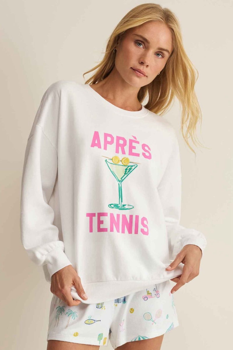Z Supply - Oversized Apres White Sweatshirt
