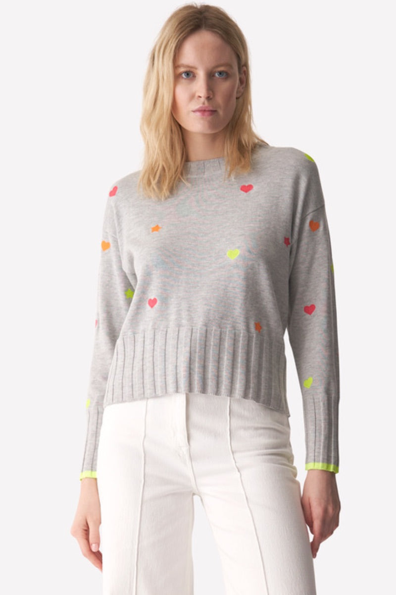 WISPR -  Stars and Hearts Sweater in Grey