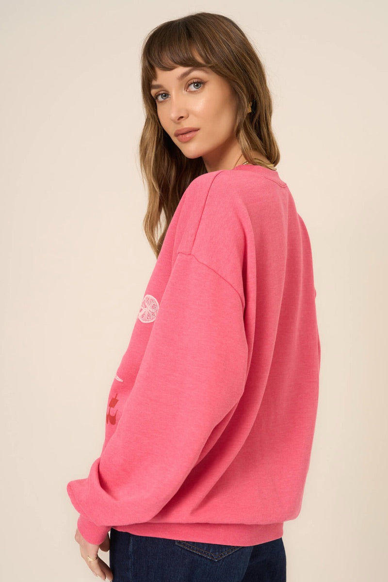 Project Social T - Making Spirts Bright Sweatshirt in Raspberry Blossom