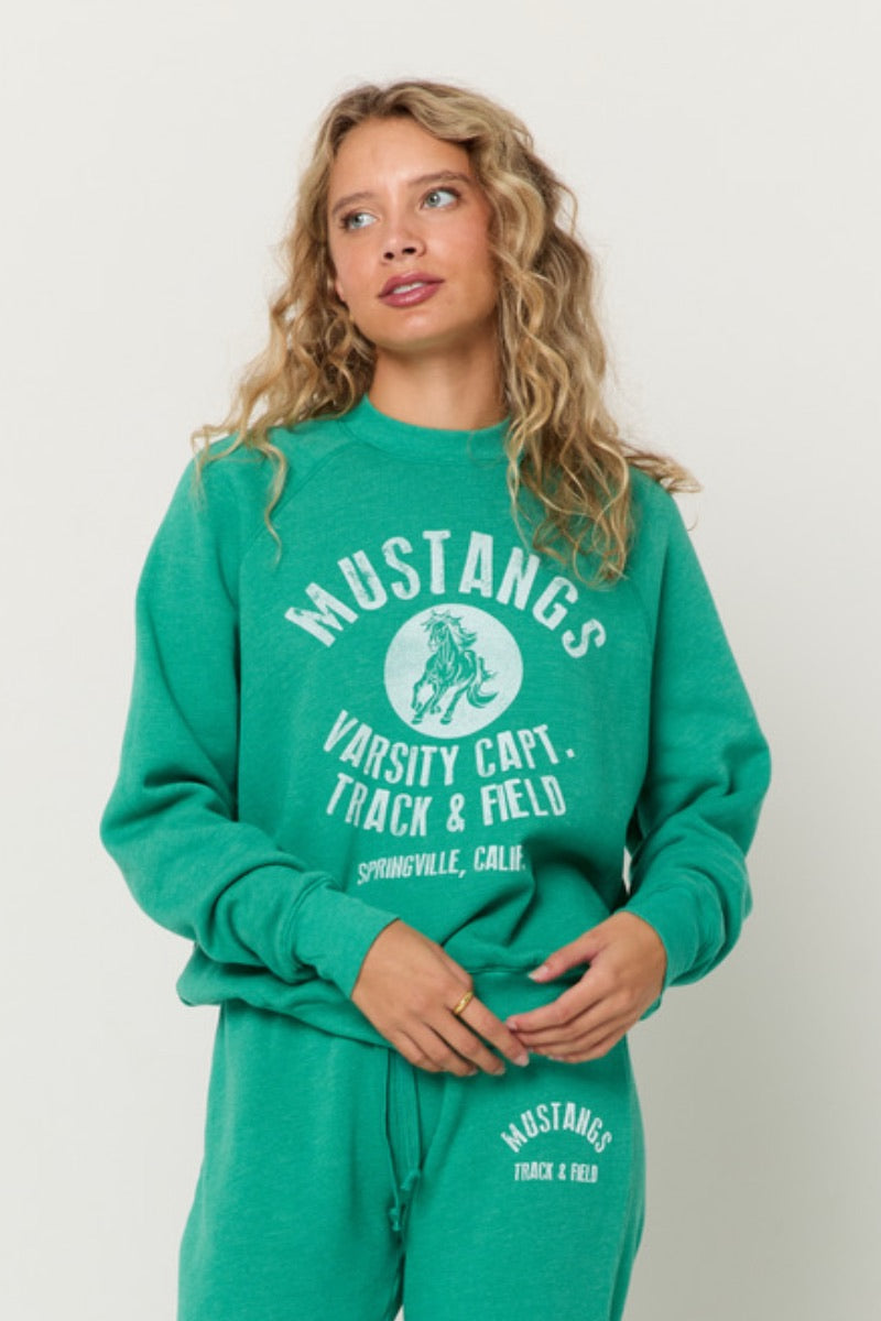 Project Social T - Mustangs Sweatshirt in Newport Teal