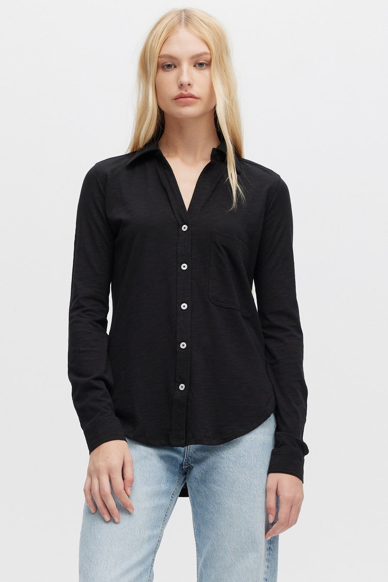 CHRLDR -  Amrat Jersey Blouse in Black