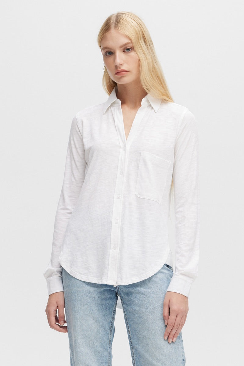 CHRLDR -  Amrat Jersey Blouse in White