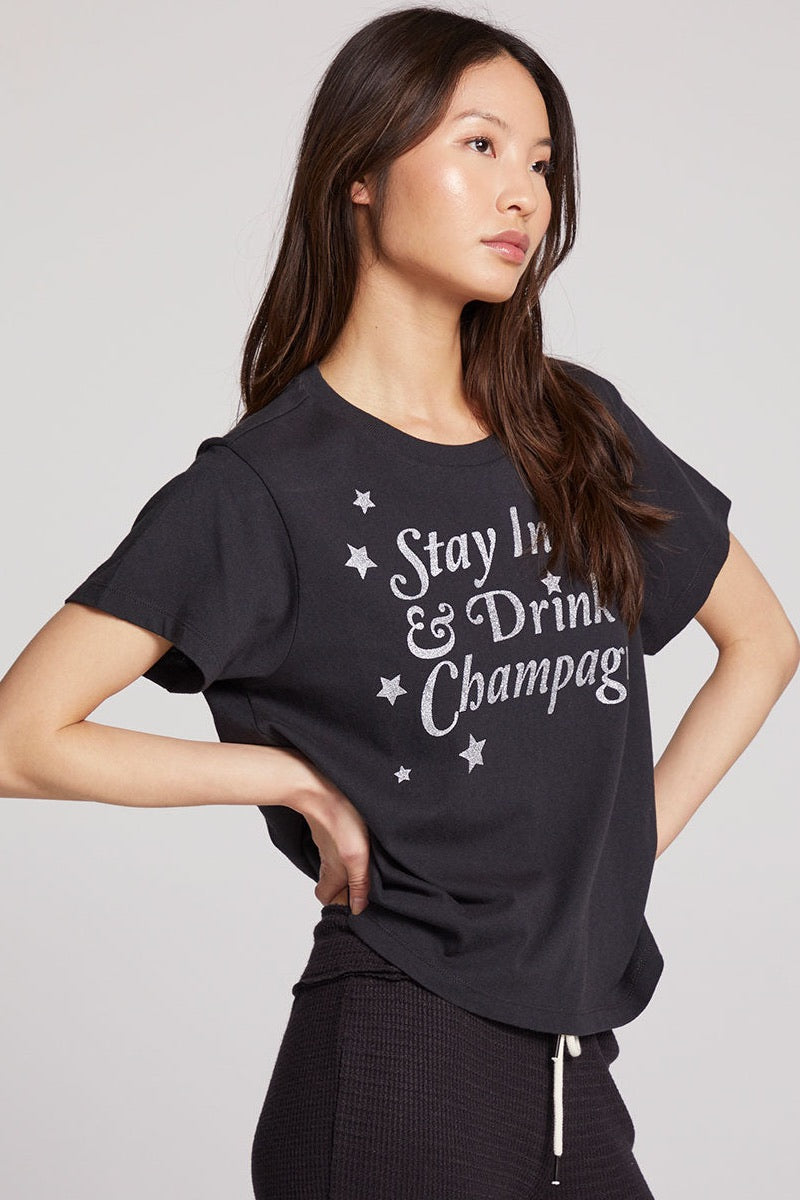 Chaser - Stay in Stars Tee in True Black