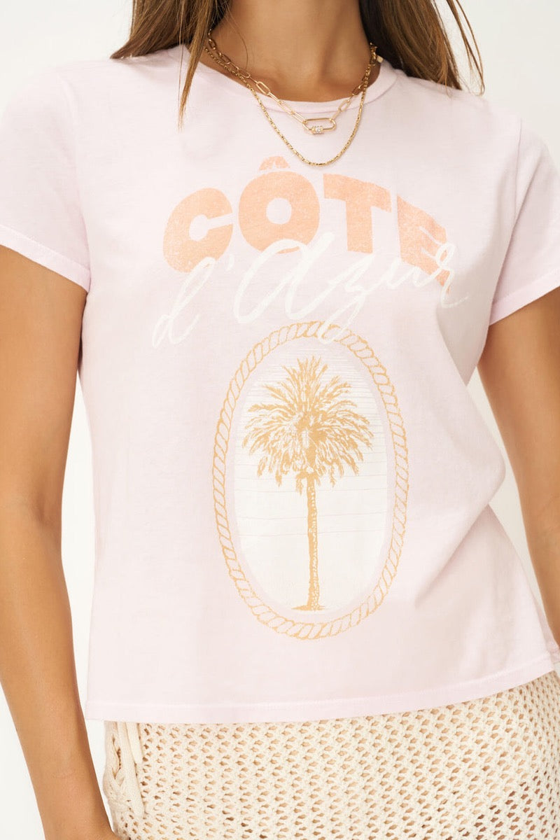 Project Social T - Côte D’Azur Tee in Cosmo Pink