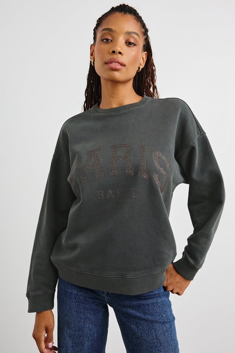 Rails - Sweat-shirt Varsity à paillettes parisiennes