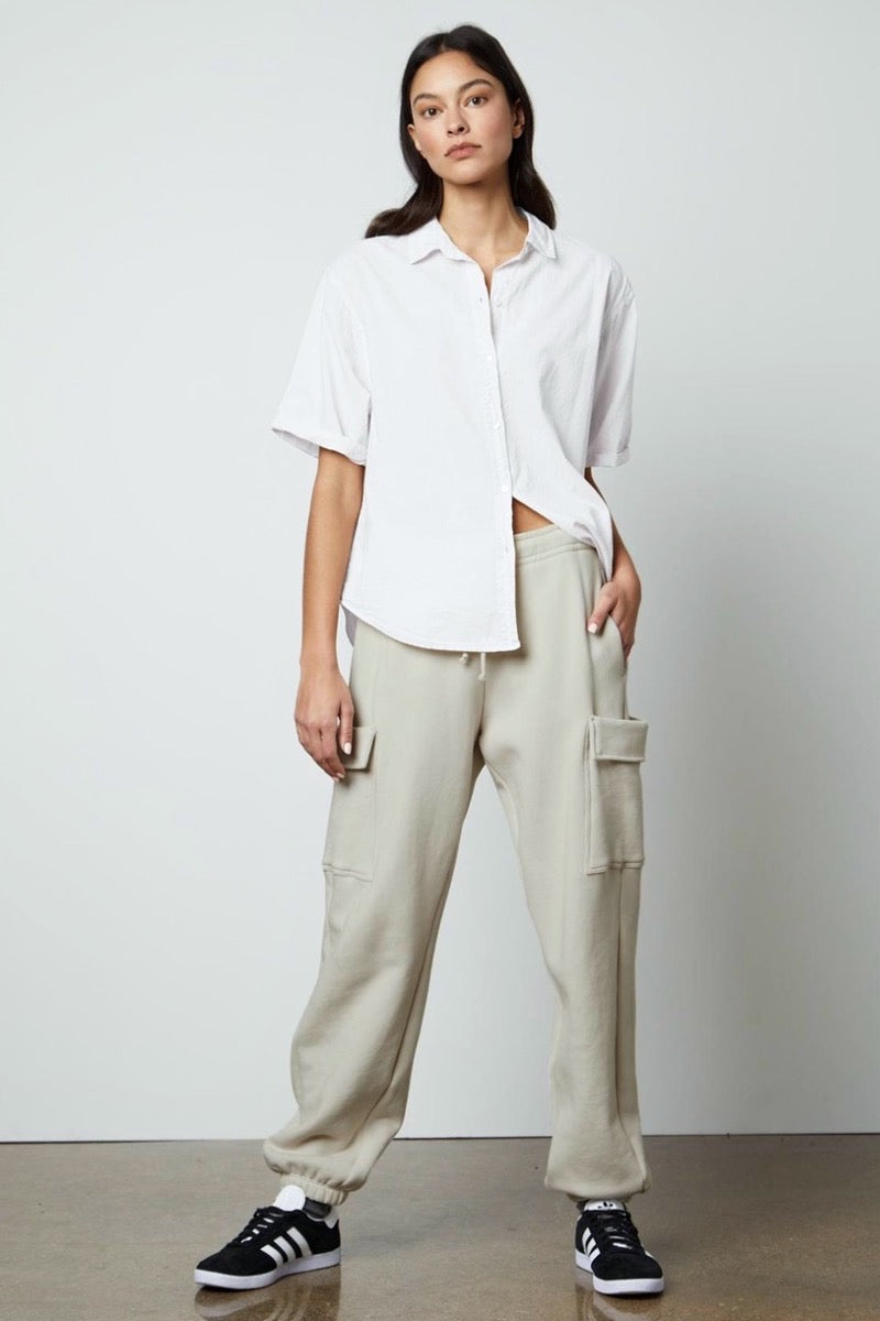 Velvet - Shannon Cotton S/S Shirt in White