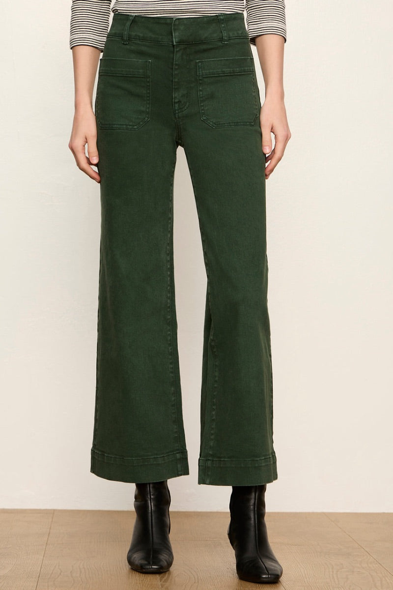 Sanctuary -  Chelsea Wide Leg Pant in Washed Forest