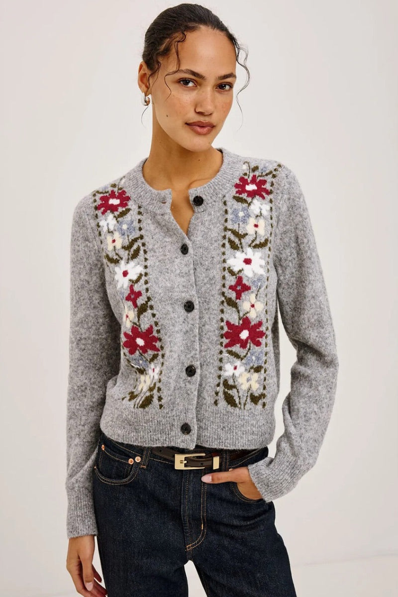 Rails - Pull Millie motif floral gris