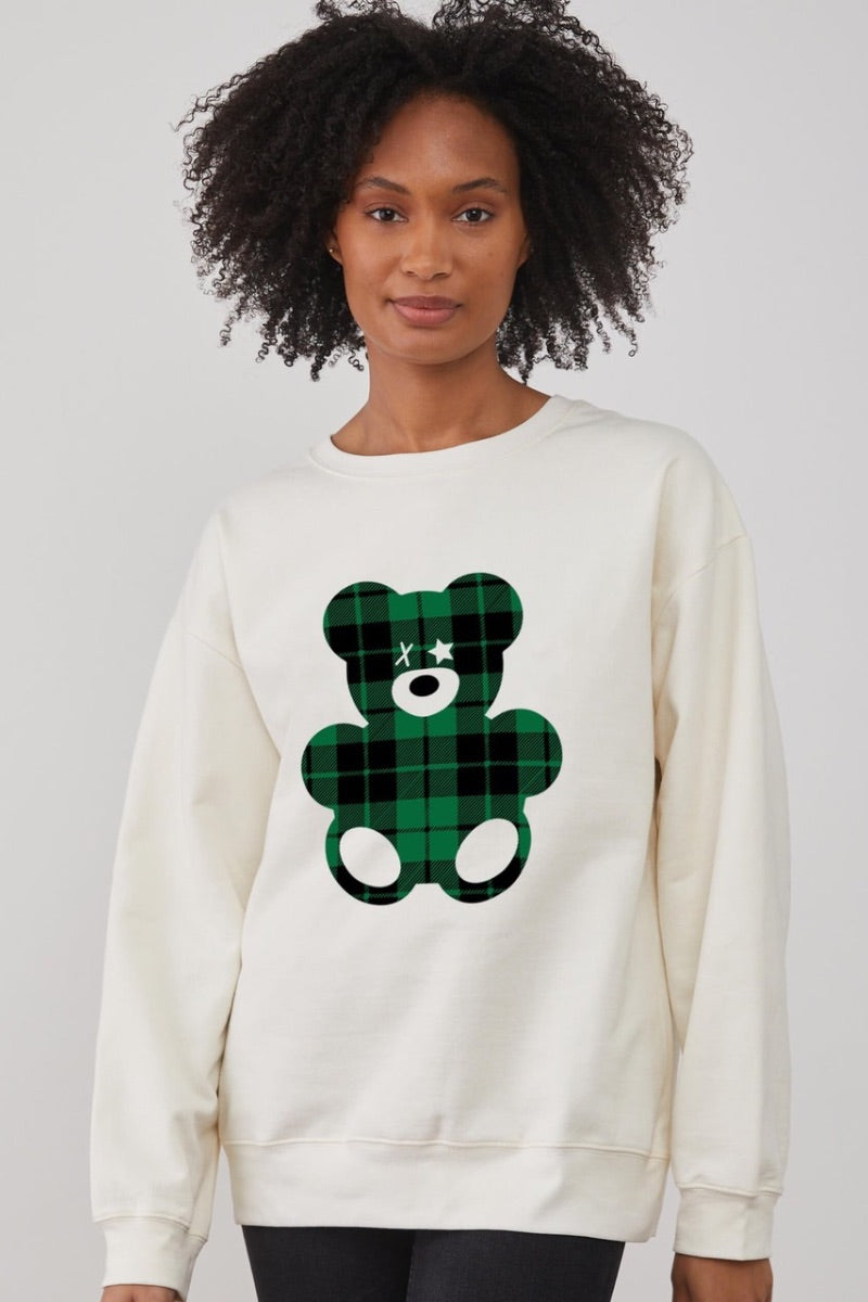 South Parade - Alexa Teddy Bear Sweatshirt in Off White