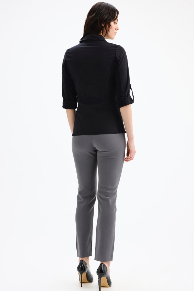 CHRLDR -  Tracy Poplin Shirt in Black