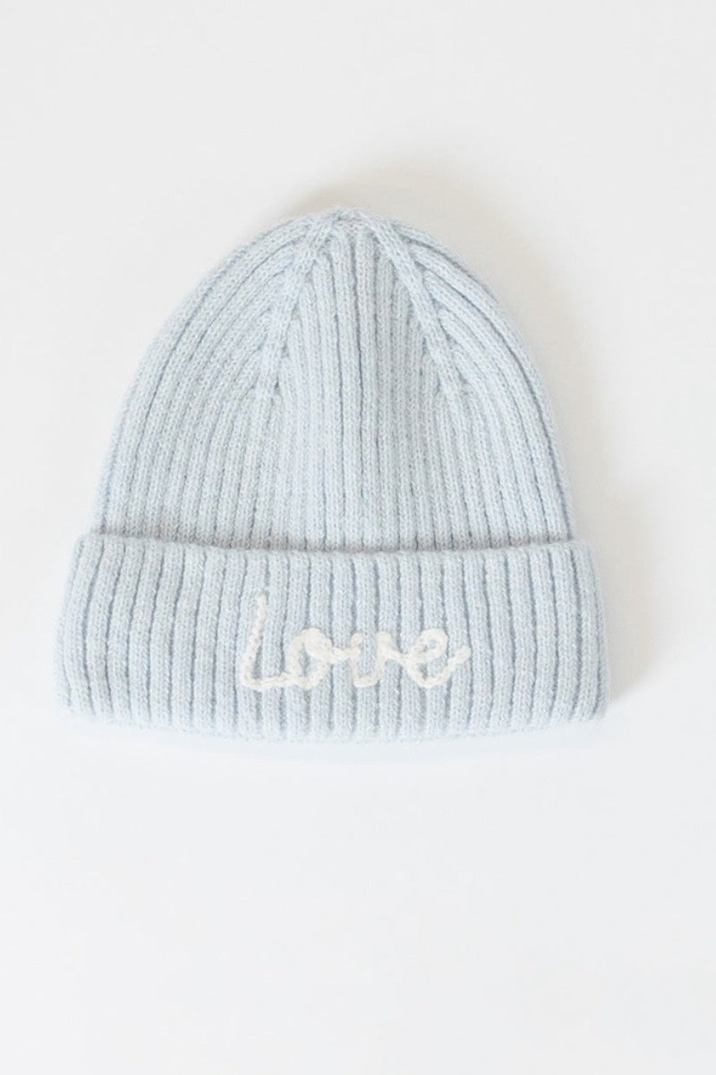 Lyla & Luxe - Love Beanie in Light Blue