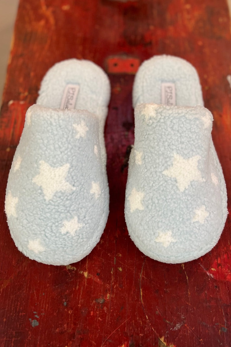 PJ Salvage - Lets Get Cozy Star Slippers in Mint