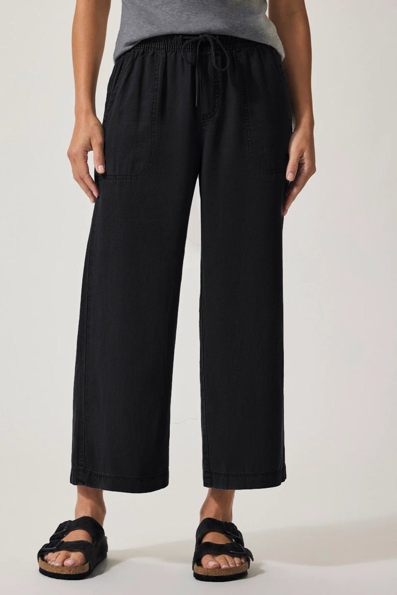Splendid - Angie Crop Wide Leg Pants in Black