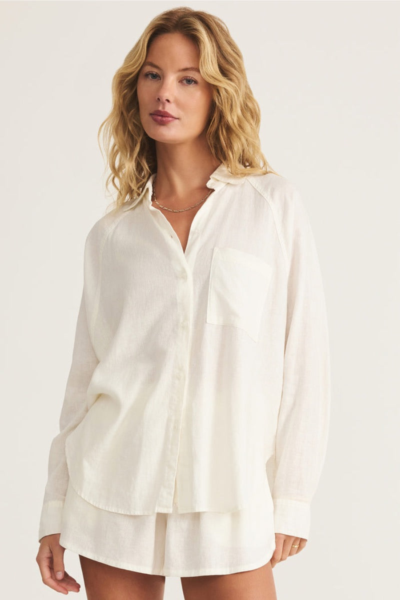 Z Supply - Perfect Linen Top in White