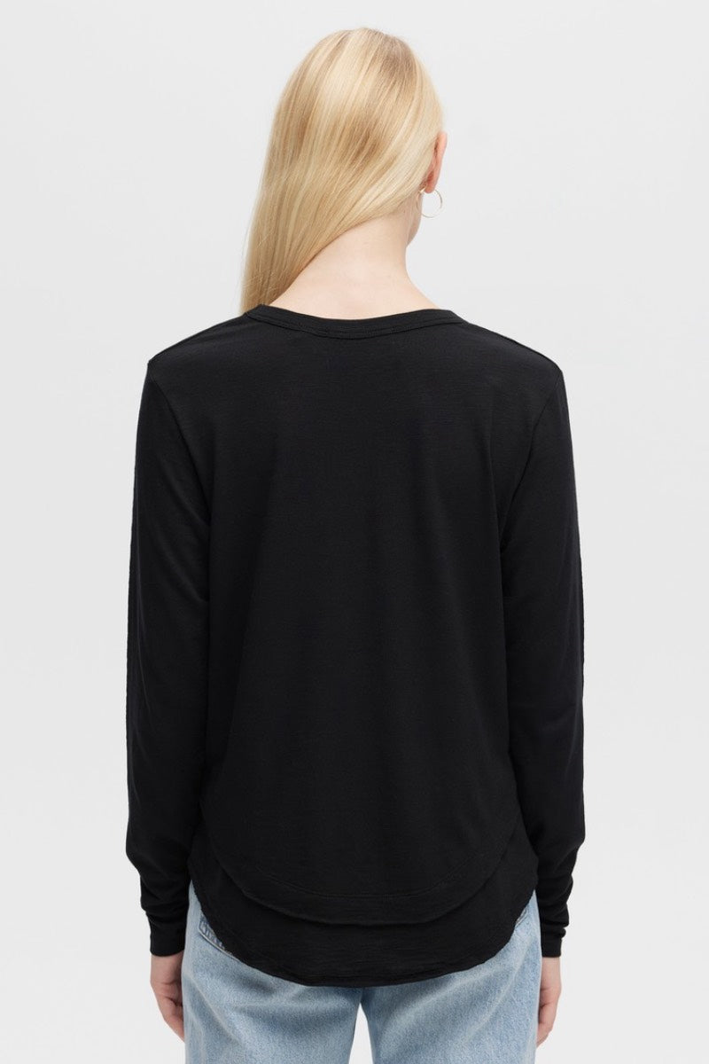 CHRLDR -  Ava Long Sleeve Tee in Black