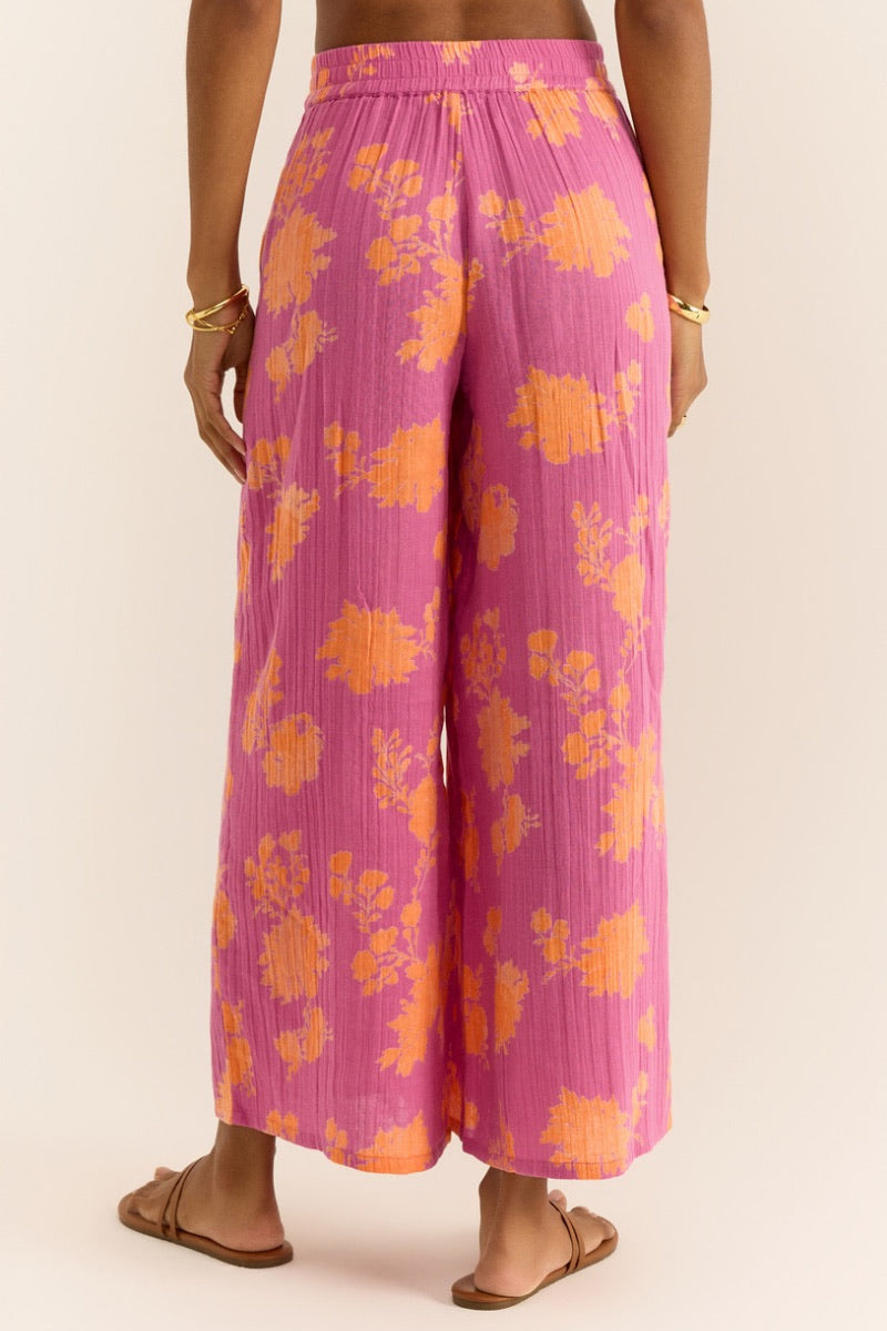 Z Supply - Monte Sunshine Floral Pants in Raspberry Sorbet